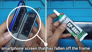 How to glue the smartphone screen to the frame !! Any Smartphone 