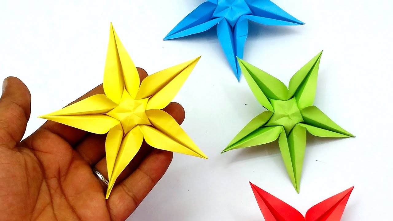 How To Make Paper Star For Christmas Decoration Ideas Paper Christmas Star Christmas