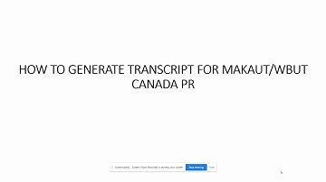 Generate transcript from MAKAUT/WBUT for ECA(in WES) for Canada PR