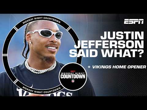 Justin Jefferson said he's 'the BEST RECEIVER in the league' 👀 I Monday Night Countdown