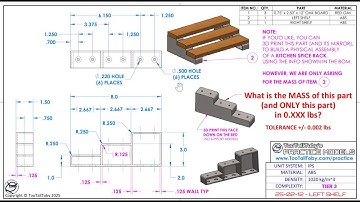 Too Tall Toby Practice Models Performed in IronCAD - Practice 25-02-12 Left Shelf