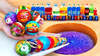 Lightning McQueen Balls VS Marble Run Race ASMR, Haba Slope with Orbeez, Coca Cola and Mentos