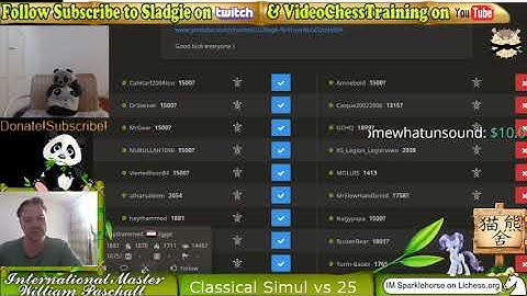 IM Sladgie Sunday Classical Simul w/ Instructive Analysis lichess