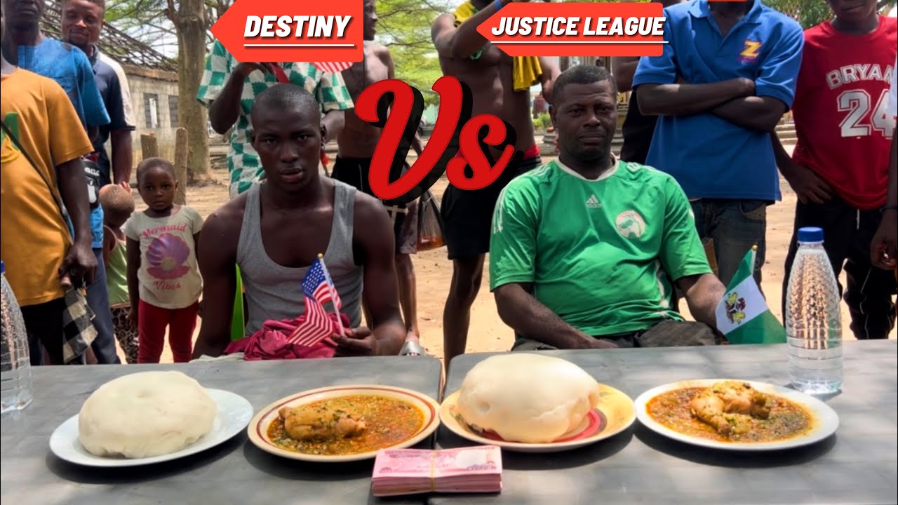 EATING COMPETITION FIRST PERSON TO FINISH FUFU AND OKRA SOUP WIN 100,000