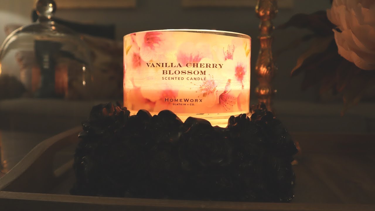 Candle Review HomeWorx Vanilla Cherry Blossom 🌸 YouTube