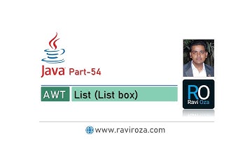 Java Part-54 | AWT List (List box) Demo (Gujarati)