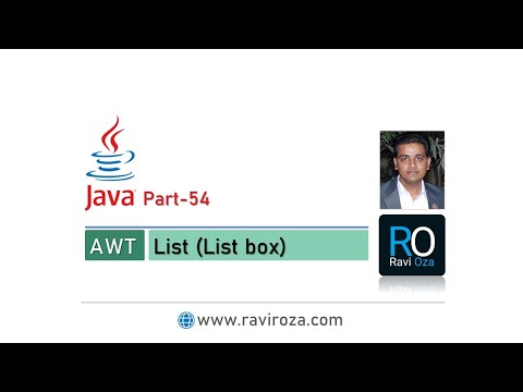 Java Part-54 | AWT List (List box) Demo (Gujarati)