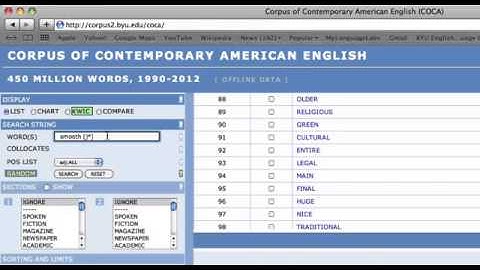 COCA Bites: Introduction to Part of Speech Tags (4)