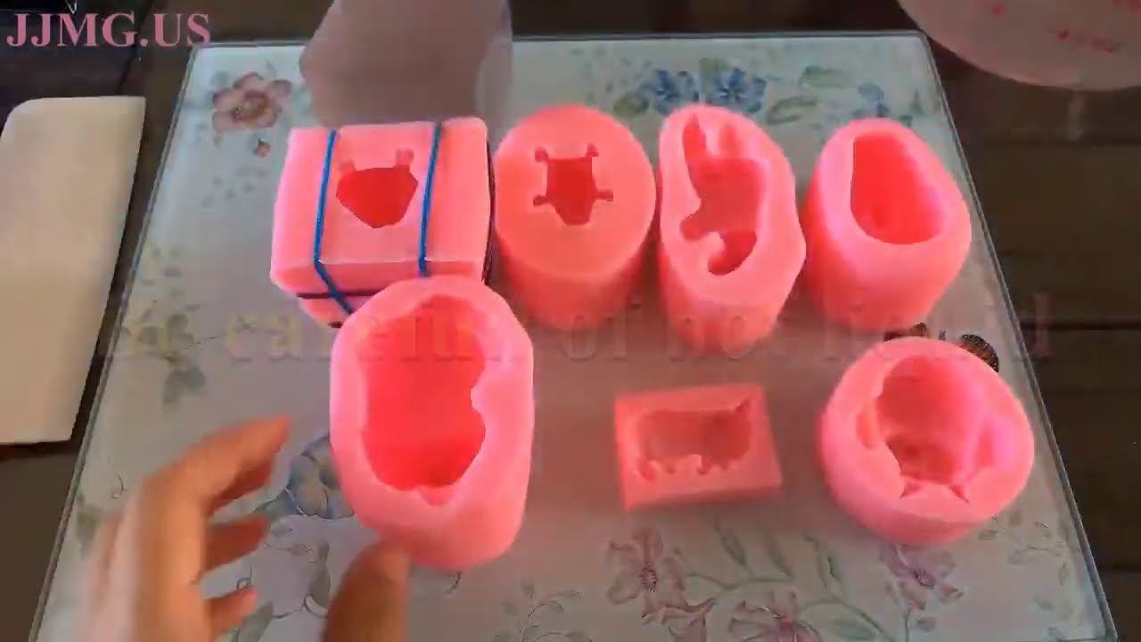 JJMG Aiyu Jelly Soap Making 7 Animal 3D molds How to make Jello Soap