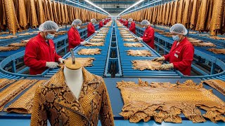 Inside The Python-Leather Factory: From Python Skin to $15,000 luxury jacket (Full Process)
