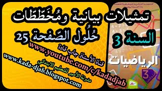 تمثيلات بيانية ومخططات حلول الصفحة 25 من كتاب الرياضيات السنة الثالثة ابتدائي الجيل الثاني