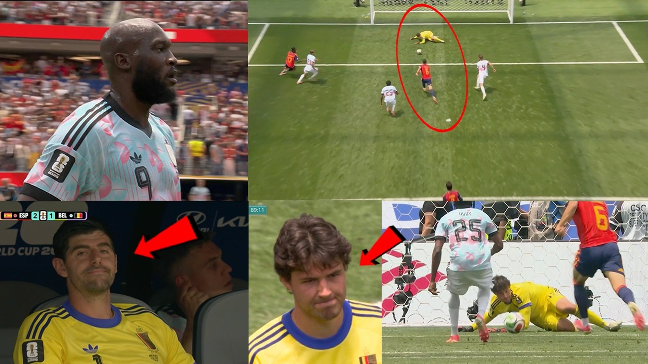 😢 Courtois Could Only Watch... One Mistake Destroyed Belgium's World Cup Dream! | Spain vs Belgium
