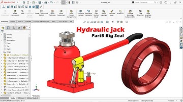Design of Hydraulic Jack in solidworks | Part 5 Big seal | Solidworks Tutorial