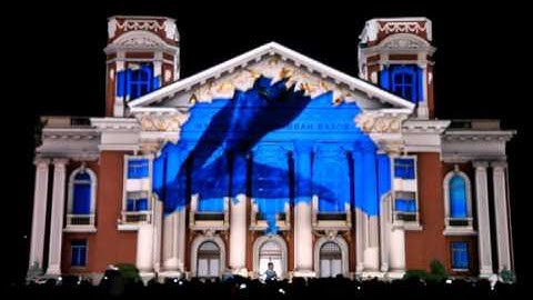 LG 3D mapping Sofia, National theatre 24 - 25.06.2011