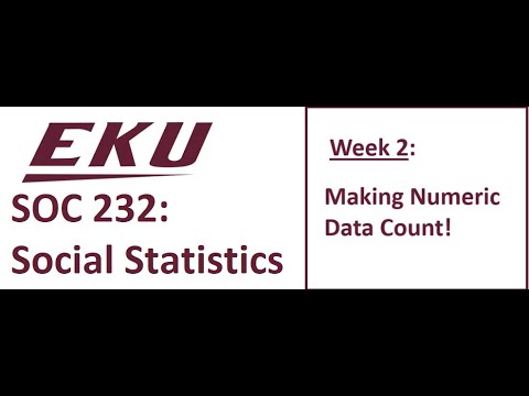 Module 2: - Making Numeric Data Count - YouTube