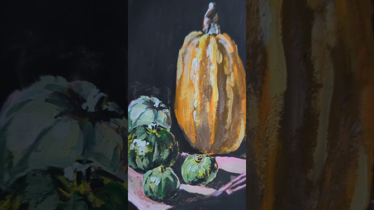 тыквы гуашью