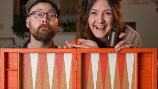 Beginner Backgammon Playthrough: Husband vs Wife  l Blunder Blots Playthrough Ep. 2
