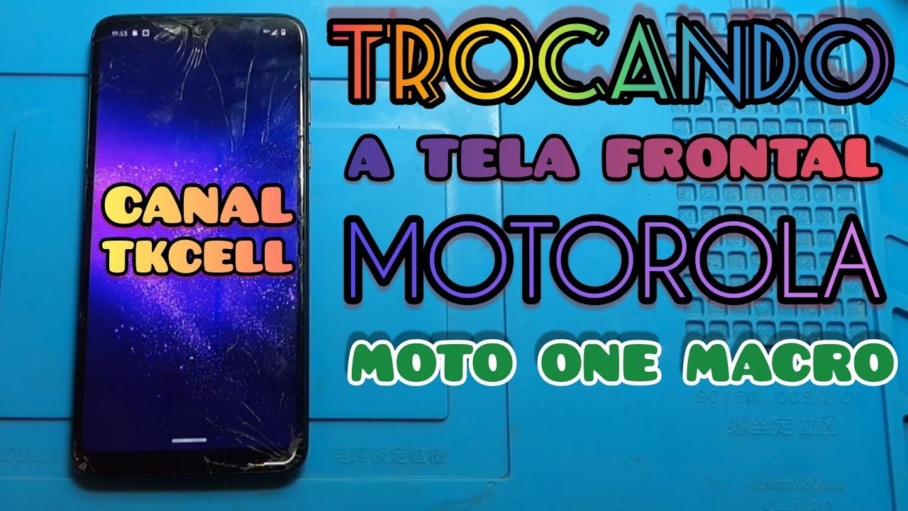 troca de frontal e aplicação de película 3D Motorola moto one macro
