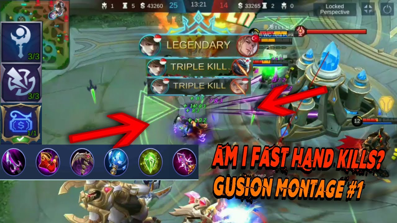 AM I FAST HAND KILLS? | Lorzz Gusion Montage.