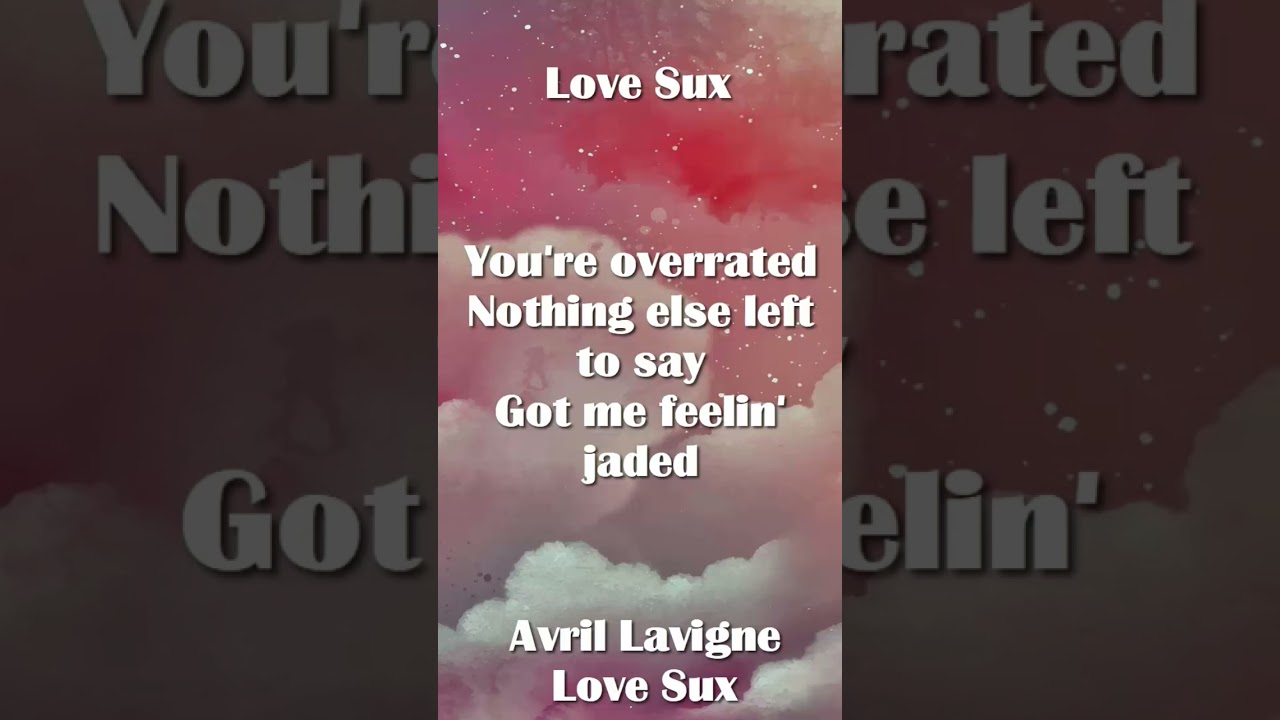 Avirl Lavigne album Love Sux #avrillavigne #lovesux #blacksouplyrics -  YouTube, image size:1280x720