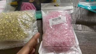 24 Pieces Artificial Pearl String for Floating Candle Faux Pearls Beads