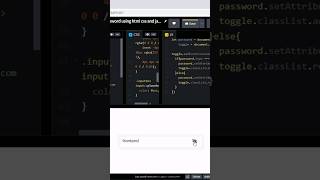 Show And Hide Password Using HTML CSS And JavaScript #shorts #short