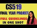 CS519 Final Year Project Complete Guide || VU FYP Step by Step Guidelines || cs519 Problem Solved 🔥