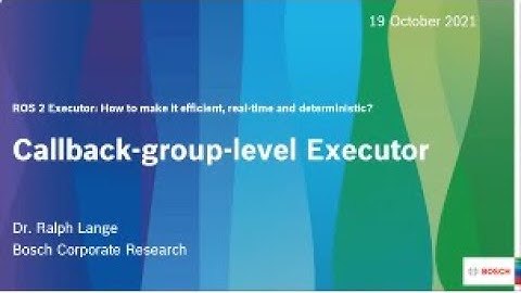 Callback groups executor - Ralph Lange