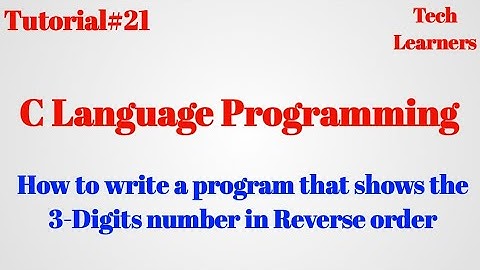 How to write a program that shows the 3 digits number in reverse order