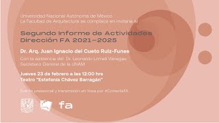 Segundo Informe de Actividades Dirección FA 2021-2025 - YouTube
