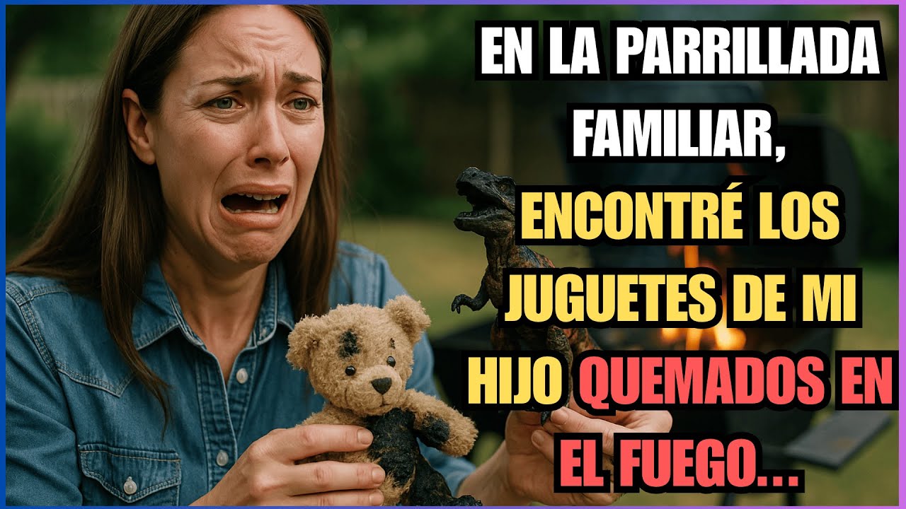 En la parrillada familiar, encontré los juguetes de mi hijo quemados en el fuego...