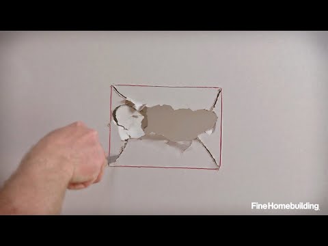 How to Patch a Large Hole in Drywall - YouTube