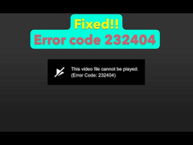 THREE___様　 専用 How to fix error code 232404 This video cannot be played - YouTube