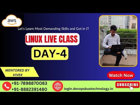 LINUX FOR DEVOPS LIVE CLASS DAY-4 BY VIVEK RAJAK #hindi #devopsbustechnology