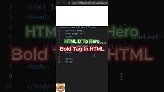 Bold Text in HTML — Super Easy! || #18 || #shorts #html #css