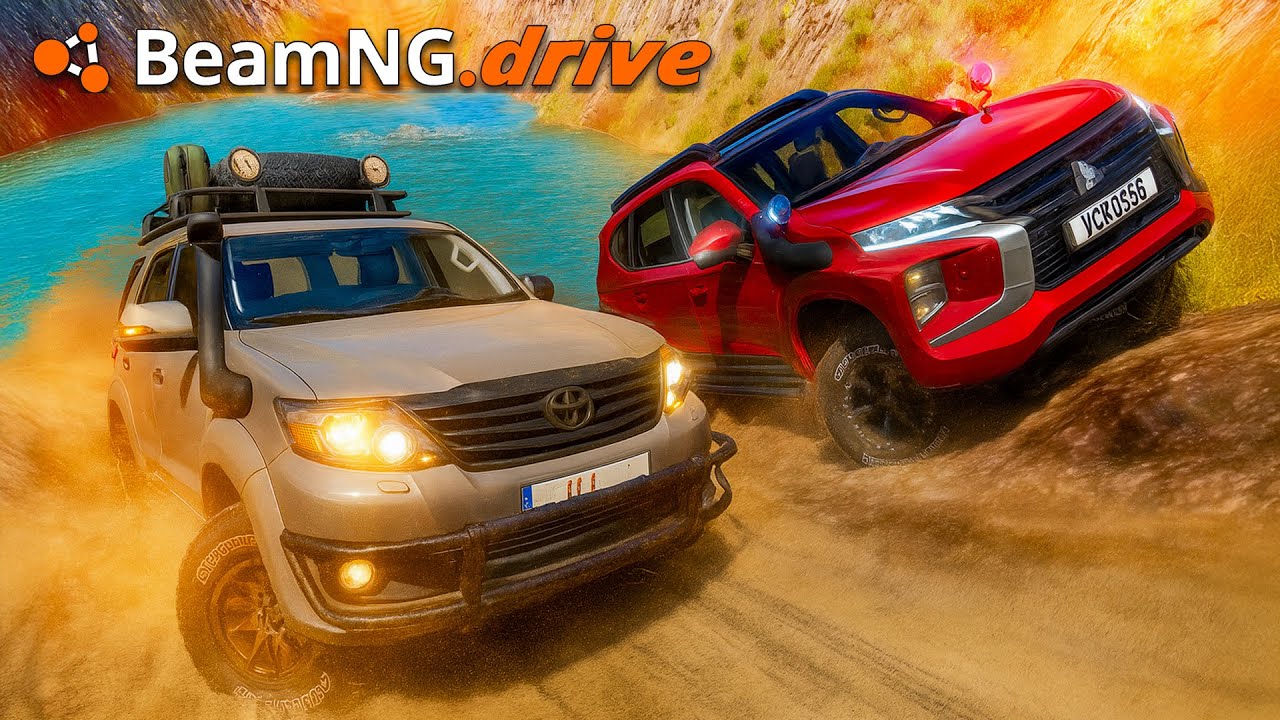 ¡Prueba OFF ROAD para TOYOTA FORTUNER vs Mitsubishi MONTERO! | BeamNG.drive