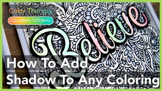 Coloring Tutorial: How to Add a Shadow to Any Coloring with Color Therapy App screenshot 1