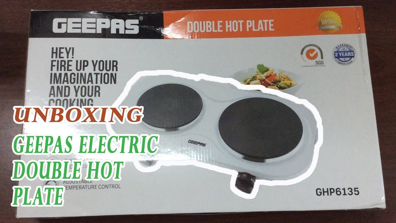 Geepas Electric double hot plate unboxing YouTube