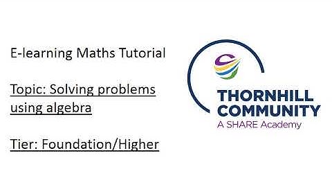 Using algebra to solve word problems