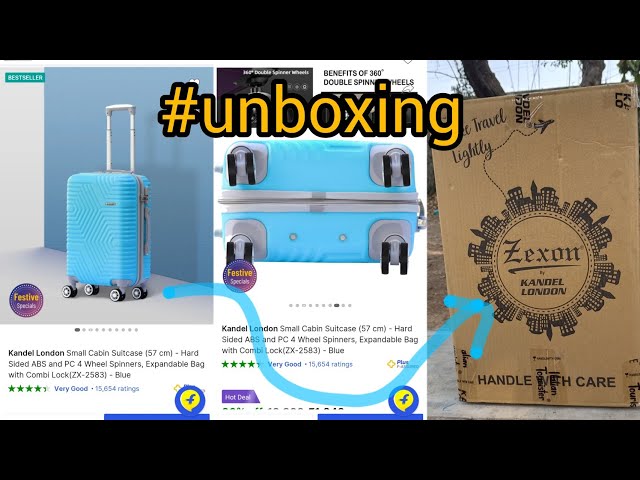Kandel London trolley bag under rs-1499only ‪@flipkart‬ #unboxing