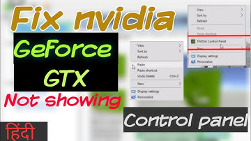 Nvidia control panel not showing on right click fix this problem 100%...•||ZAPPERS MARK||•