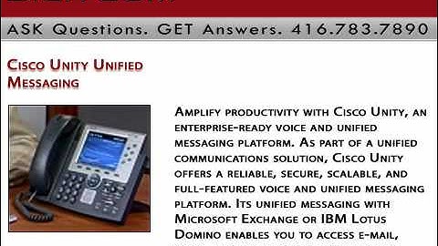 Cisco Unity Unified Messaging Digitcom.ca Business Phone Systems