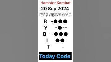20 september Hamster Kombat Daily Cipher Code | 20 Sep Cipher Code | #dailyciphercode #dailycipher