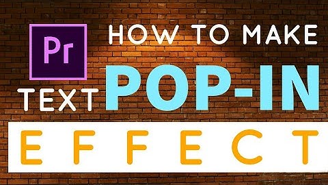 How to make TEXT POP-IN screen while talking? Premiere Pro tutorial