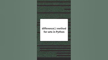 How to implement difference( ) method for sets in Python #pythonshot #python3 #shorts #coding #code