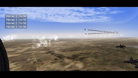 FA-18 Hornet Fighter Jet - Mid Air Wingman Collision!