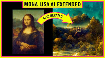 Mona Lisa painting extended with Photoshop AI