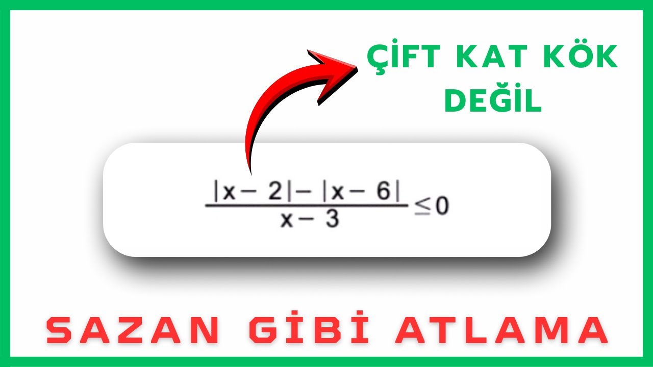 EZBER YOK : Eşitsizliklerde Mutlak Değer Ayrıntıları