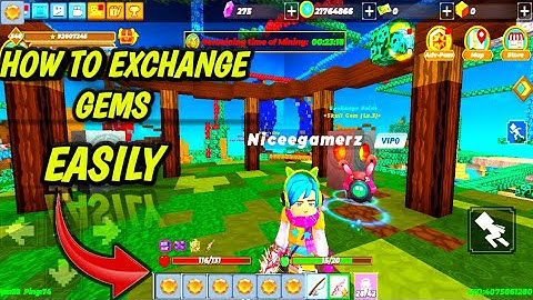 How To *EXCHANGE GEMS* Easily Withouth Falling | Blockmango skyblock