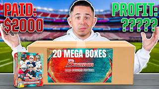 I Ripped an ENTIRE $2,000 CASE Of Bowman Football MEGA BOXES! 🤯